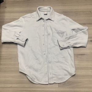 aritzia tna cozy fleece button up